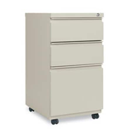 Fine-Line 14.87 x 19.12 in. Three-Drawer Metal Pedestal File with Full Length Pull - Putty FI2490197